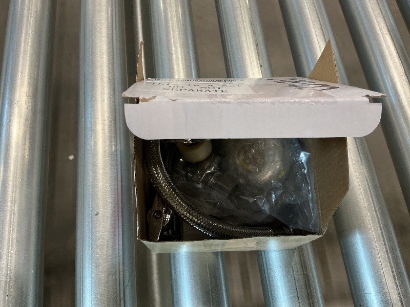 Photo 1 of 2 Pack Complete Toilet Valve Set, Includes 1/2 inch Nom Inlet x 3/8 Inch OD Compression Outlet Angle Shut Off, Stainless Steel Toilet Water Supply Line, Escutcheon Plate, Sealing Tape (12" Line)