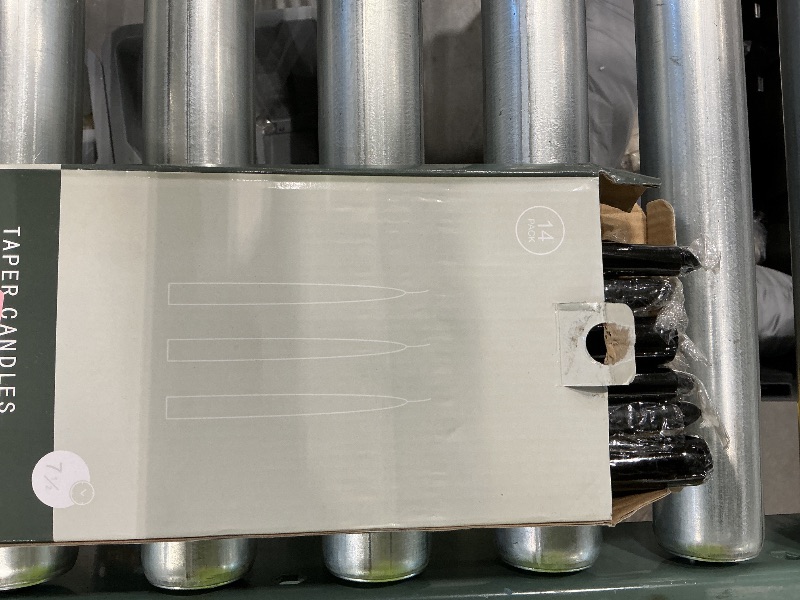 Photo 1 of 14-Pack Black Taper Candles 10-Inch Unscented Dripless - 7.5-Hour Burn Time Long-Lasting Candles for Weddings, Churches, Festivals, Altars (3/4-Inch Thick)