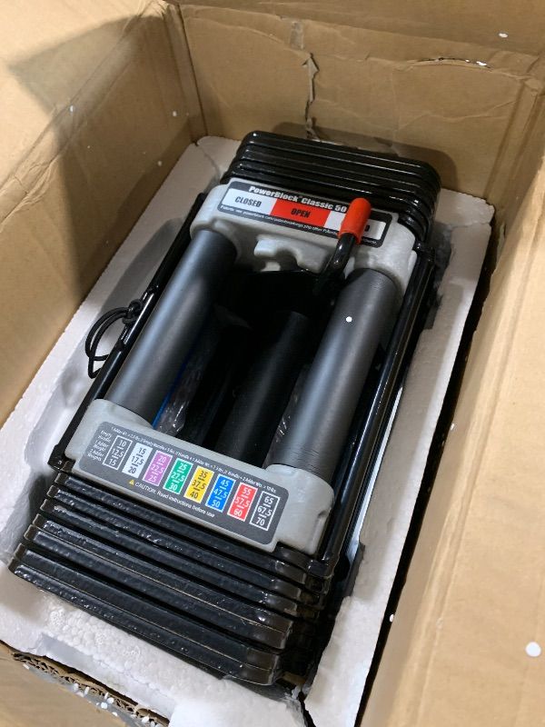 Photo 1 of *****ONLY ONE DUMBBELL***** PowerBlock Elite EXP Adjustable Dumbbells, Sold in Pairs, Stage 1, 5-50 lb. Dumbbells, Durable Steel Build, Innovative Workout Equipment, All-in-One Dumbbells, Expandable with Expansion Kits