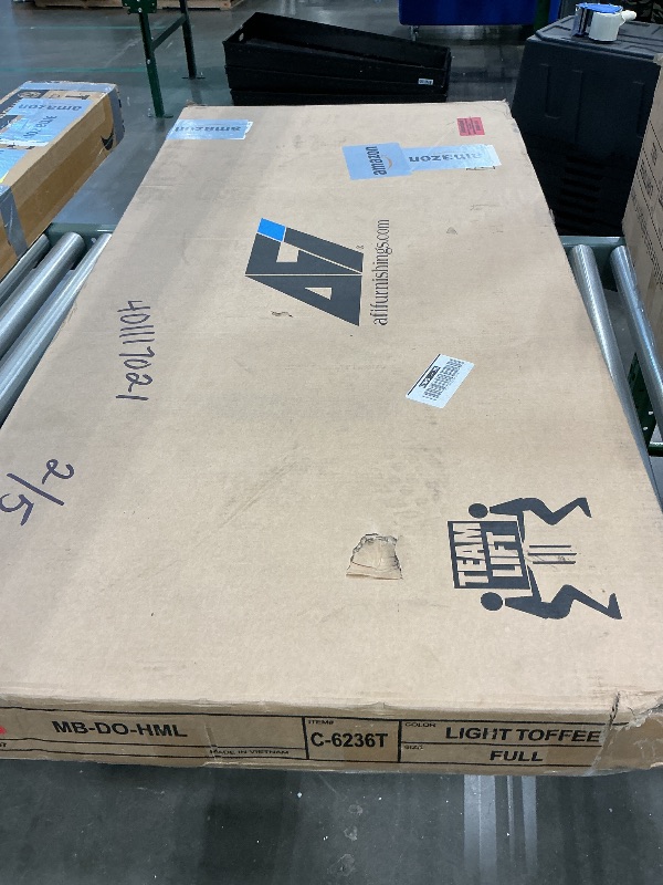 Photo 1 of *USED*
AFI Hamilton Full Murphy Bed Chest with Mattress, Storage, and Built-in Charger in Light Toffee
*See Clerk Notes*