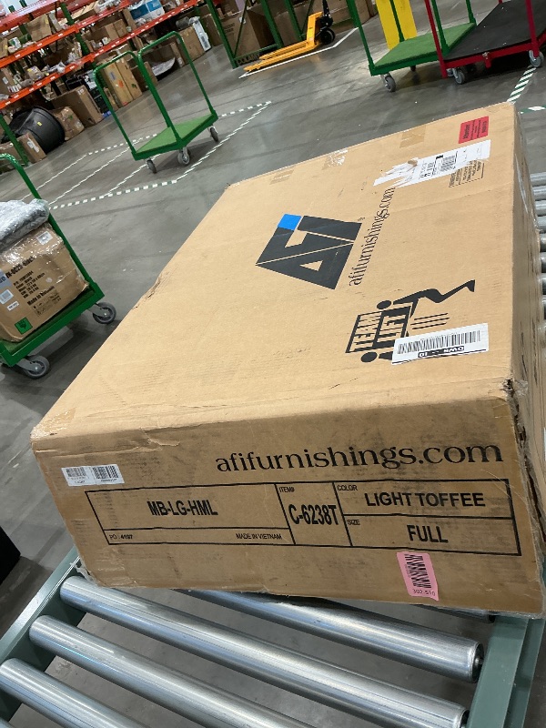 Photo 1 of *USED*
AFI Hamilton Full Murphy Bed Chest with Mattress, Storage, and Built-in Charger in Light Toffee
*See Clerk Notes*