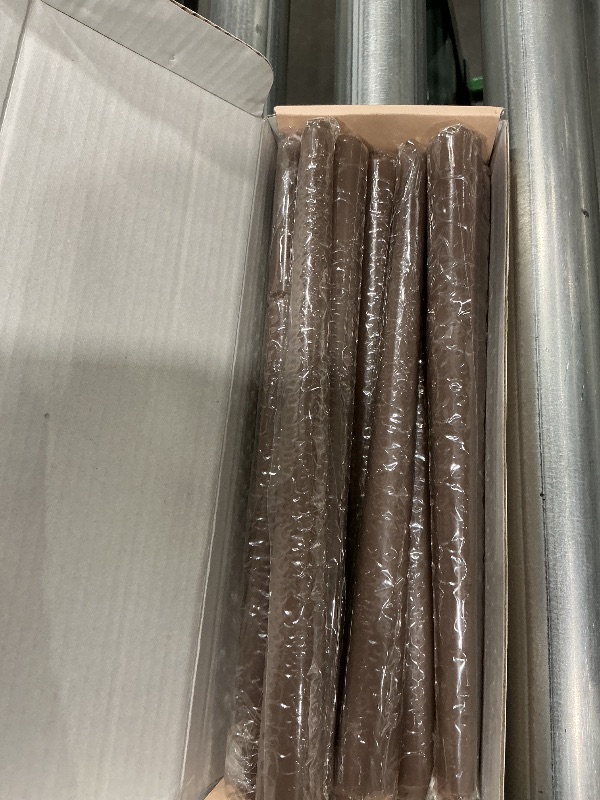 Photo 1 of 10 Inch Grayish-Brown Taper Candles for Home Decoration, 10 Pack Unscented Candlesticks for Dinner Wedding Party, Smokeless and Dripless Candle Sticks