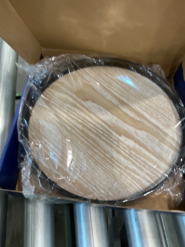 Photo 1 of 10" Oak Bathroom Vanity Tray Turntable for Perfume Candle, Round Wooden Decorative Tray for Kitchen Sink Countertop Organizer, Bathroom Counter Organizer for Skincare Makeup, Rustic Whitewased