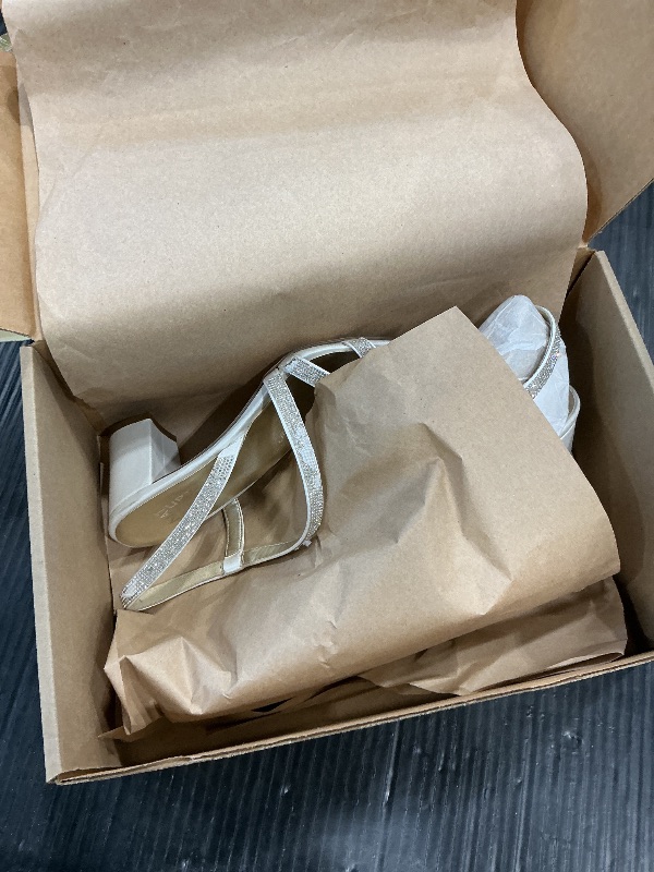 Photo 1 of *Minor Damaged*
Naturalizer Womens Vanessa2 Rhinestone Embellished Strappy Heeled Sandal ,White Satin ,8.5W