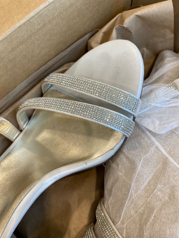 Photo 1 of *Minor Damaged*
Naturalizer Womens Vanessa2 Rhinestone Embellished Strappy Heeled Sandal ,White Satin ,8.5W