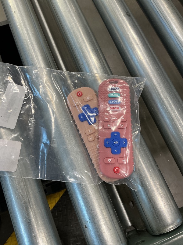 Photo 1 of ***SEE CLERK COMMENTS*** MACLUD 3 Pack Baby Teething Toys, Remote Control Teether for Teething Relief, Silicone Chew Toy for Infants 3-12 Months with Easy to Clean(Pink&Khaki&Purple)