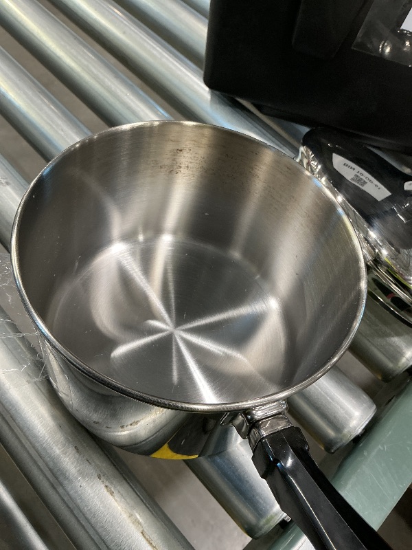 Photo 1 of ***SEE CLERK COMMENTS*** Farberware Classic Stainless Steel 2-Quart Mirror Satin Covered Saucepan, Silver