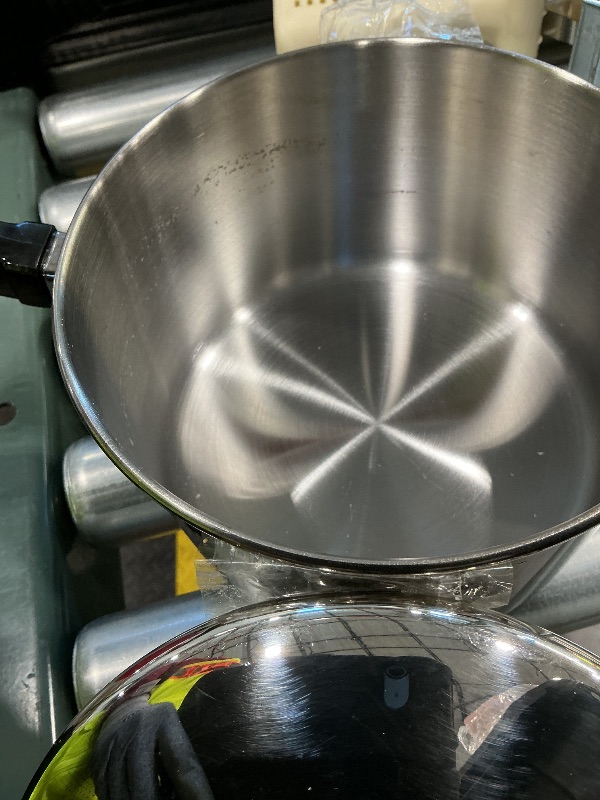 Photo 1 of ***SEE CLERK COMMENTS*** Farberware Classic Stainless Steel 2-Quart Mirror Satin Covered Saucepan, Silver