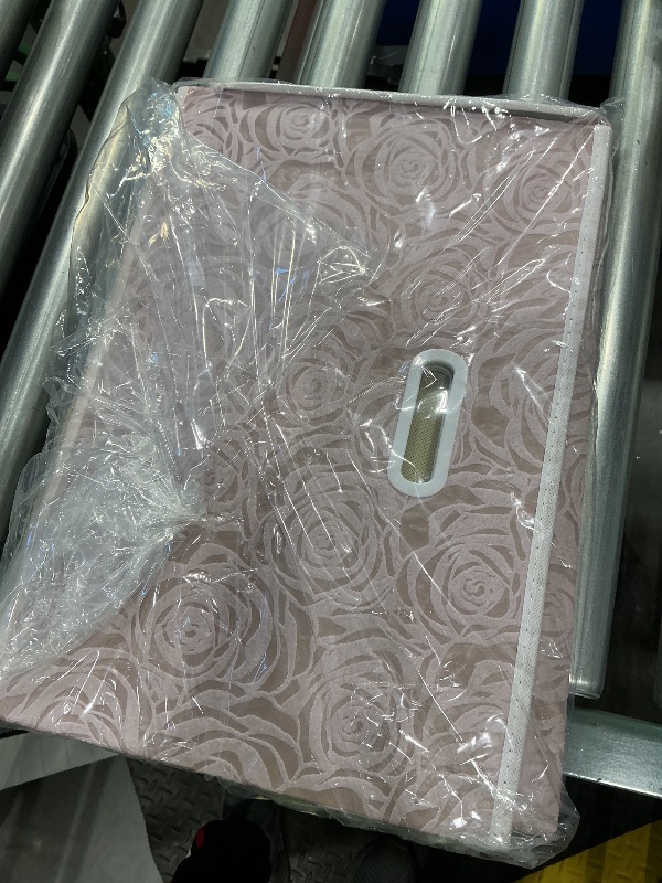 Photo 1 of *Missing Parts*
Prandom Larger Foldable Storage Boxes with Lid,Rose Pattern Fabric Decorative Storage Box,Cubes Organizers,Baskets with Handles,For Bedroom,Closet, Living Room,Pink,45x30x30cm[3-Pack]