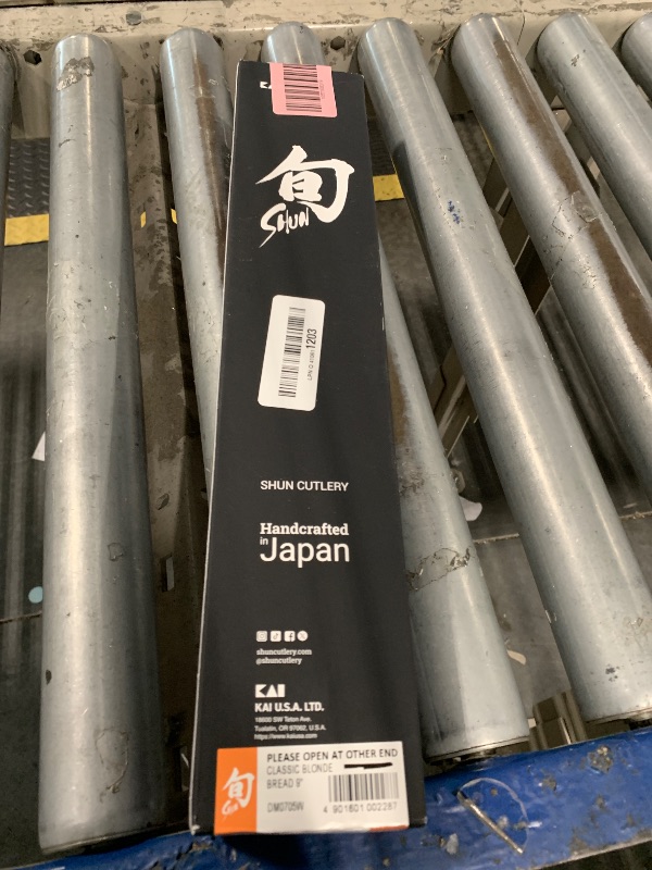 Photo 1 of ** SIMILAR IMAGE*** Shun Classic Blonde 9" Bread Knife, Handcrafted Japanese Serrated Knife, VG-MAX Core with Damascus Stainless Steel Cladding, Pakkawood Handle, Slicing Tool for Professional and Home Chefs