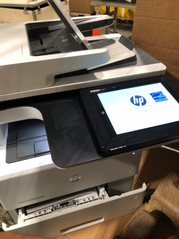 Photo 1 of ***HAS SOME DAMAGE**HP LaserJet Enterprise MFP M528dn Monochrome All-in-One Printer with built-in Ethernet & 2-sided printing (1PV64A), White