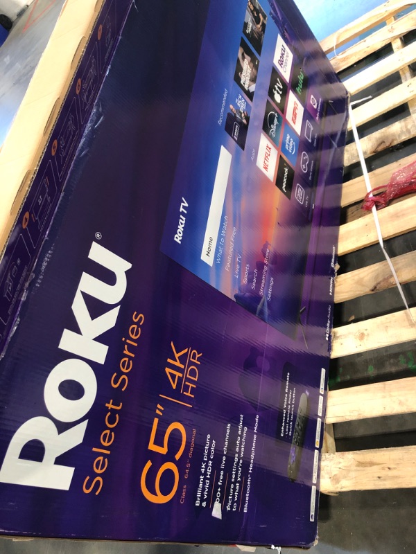 View 6 of Roku Smart TV 2025 – 65-Inch Select Series, 4K HDR TV – RokuTV with Enhanced Voice Remote – Flat Screen LED Television with Wi-Fi for Streaming Live Local News, Sports, Family Entertainment