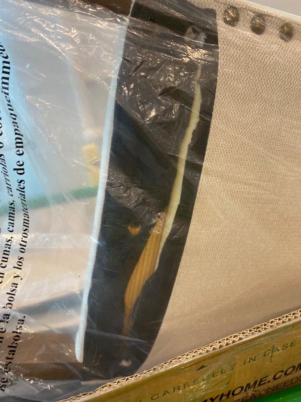 Photo 1 of ***MINOR DAMAGE*** COLAMY Button Tufted Dining Chairs Set of 2, Parsons Upholstered Fabric Dining Room Chairs Kitchen Chairs with Wood Legs and Padded Seat, Taupe