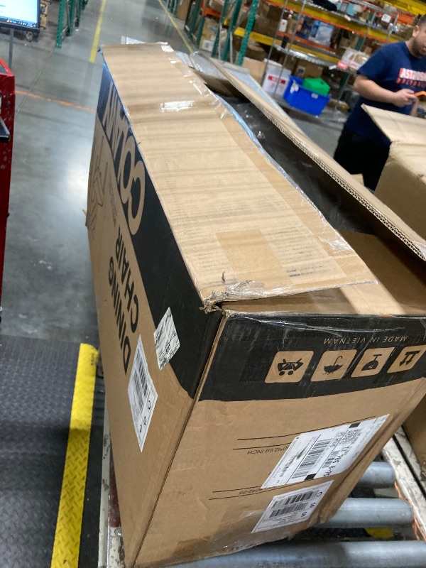 Photo 1 of ***MINOR DAMAGE*** COLAMY Button Tufted Dining Chairs Set of 2, Parsons Upholstered Fabric Dining Room Chairs Kitchen Chairs with Wood Legs and Padded Seat, Taupe