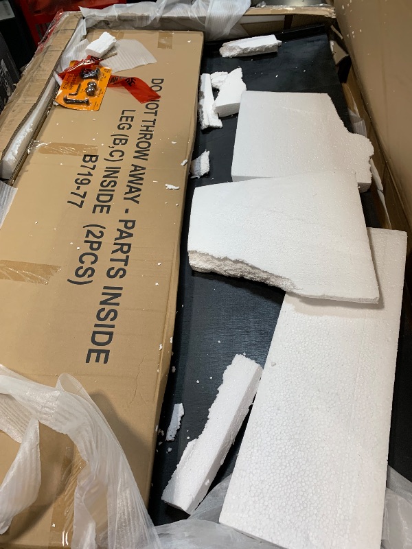 Photo 1 of ***HEADBOARD AND 2 LEGS ONLY IN BOX, BED FRAME NOT INCLUDED*** Signature Design by Ashley Flynnter Traditional Sleigh Headboard with Metal Accents ONLY, Queen, Light Brown