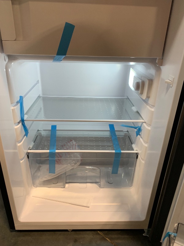 Photo 1 of ***HAS SMALL-MEDIUM SIZED DENTS***  Danby DCR045B1BSLDB 4.5 cu. ft Stainless Steel Compact Fridge with True Freezer