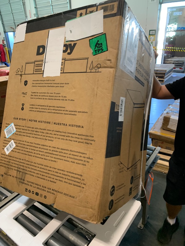 Photo 1 of ***HAS SMALL-MEDIUM SIZED DENTS***  Danby DCR045B1BSLDB 4.5 cu. ft Stainless Steel Compact Fridge with True Freezer