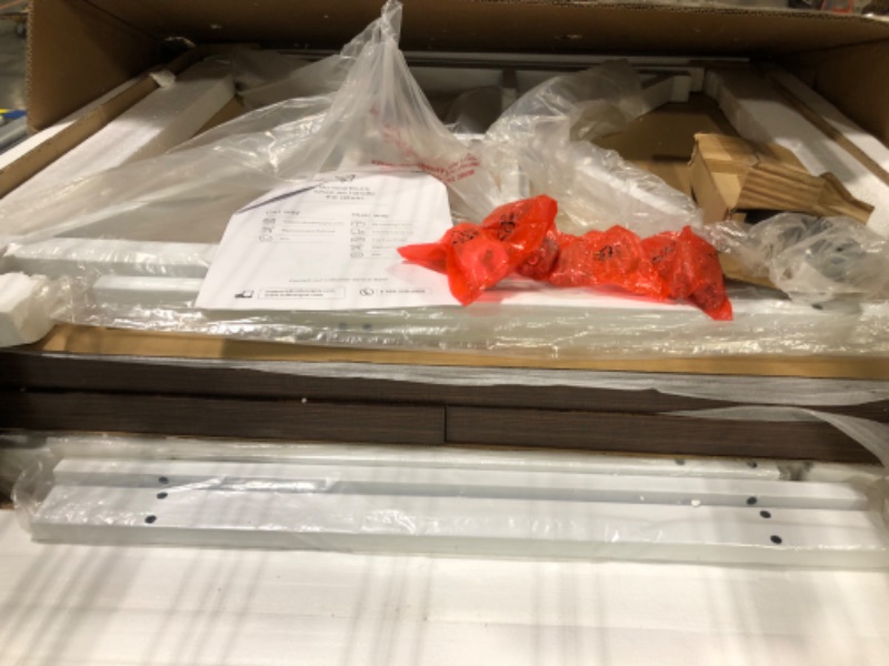 Photo 1 of **BOX SLIGHTLY DAMAGED*** Tribesigns 70.8-Inch Executive Desk, Large Computer Office Desk Workstation, Modern Simple Style Laptop Desk Study Writing Table Business Furniture for Home Office (Brown/White, 70.8 Inch)