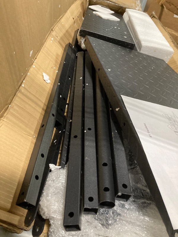 Photo 1 of ***POSSIBLE MISSING PARTS *** Garvee 4 RV Step Stool with Handrail, Portable Pool Ladder with Non-Skid Tapes, Camper Steps for RV, Mobile Home Stairs Travel Trailers, Camper, Ground-Pool for Indoor & Outdoor