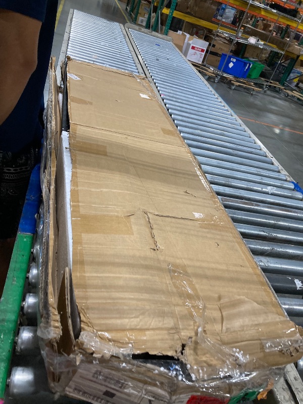 Photo 1 of ***POSSIBLE MISSING PARTS***  Feonase Full Size Metal Bed Frame with Faux Leather Button Tufted Headboard, Heavy-Duty Platform Bed Frame with 12" Storage, Steel Slats Support, No Box Spring Needed, Noise Free, Black