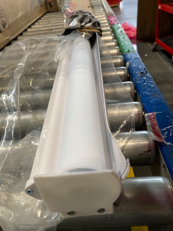 Photo 1 of ***ONE SIDE IS DENTED*** Joydeco White Sheer Zebra Blinds for Windows Cordless 70 Inch Wide, Privacy Light Filtering Dual Layer Roller Shades for Home Office Bedroom, 70" W×75" H