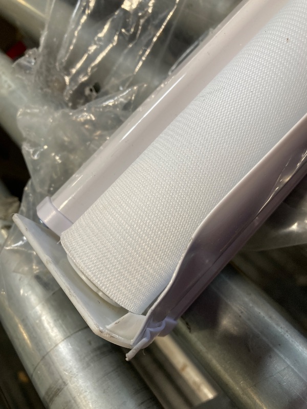 Photo 1 of ***ONE SIDE IS DENTED*** Joydeco White Sheer Zebra Blinds for Windows Cordless 70 Inch Wide, Privacy Light Filtering Dual Layer Roller Shades for Home Office Bedroom, 70" W×75" H