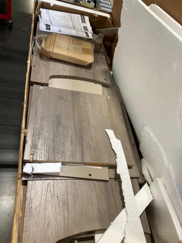 Photo 1 of ***POSSIBLE MISSING PARTS***Bush Furniture Salinas Hall Tree with Shoe Storage Bench in Driftwood Gray, Multi-Purpose Home Organizer, Entryway Solution with Seating and Hooks