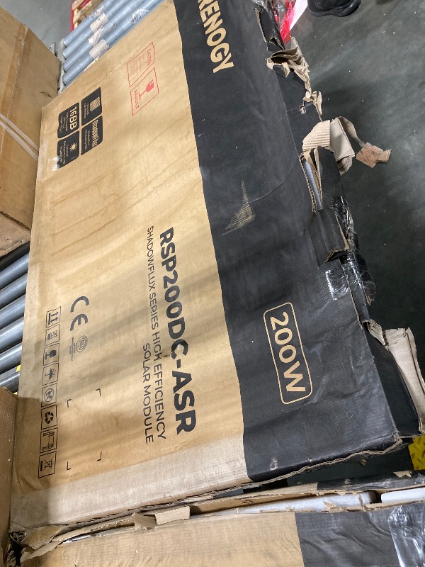 Photo 1 of ***ONE OF THE CELLS HAS MINOR DAMAGE**#*Renogy 200W ShadowFlux Anti-Shading N-Type Solar Panel, 12V 200 Watt Solar Panel 25% High-Efficiency, PV Module Power Charger for RV Marine Rooftop Farm Battery and Other Off-Grid Applications