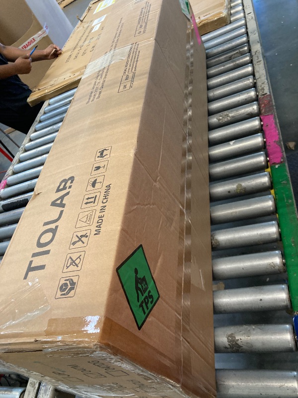 Photo 1 of ***FACTORY SEALED *** TIQLAB 48 * 24 Inch Standing Desk with Two Drawers, Stand Up Standing Desk Adjustable Height, Electric Sit Stand Table with Storage Shelf and Splice Board, Maple