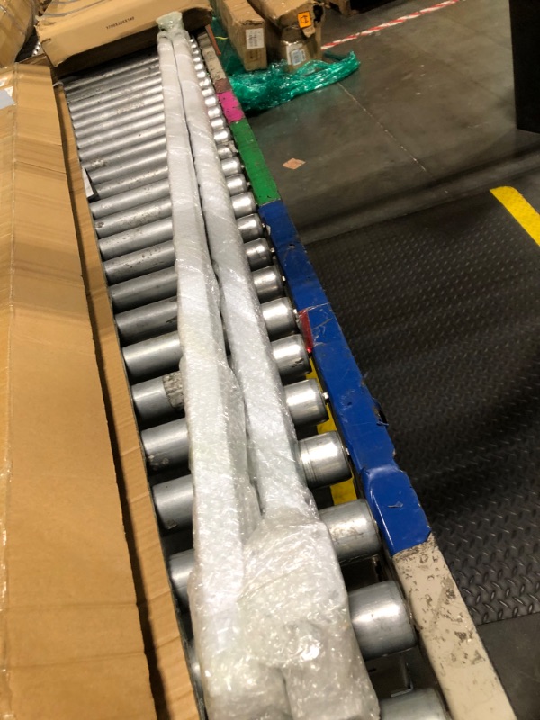 Photo 1 of ***POSSIBLE MISSING PARTS*** 12FT White Industrial Iron Hand Railing, Wall Support Handle for Indoor Stairs & Outdoor Decks, Non-Slip & Rust-Resistant