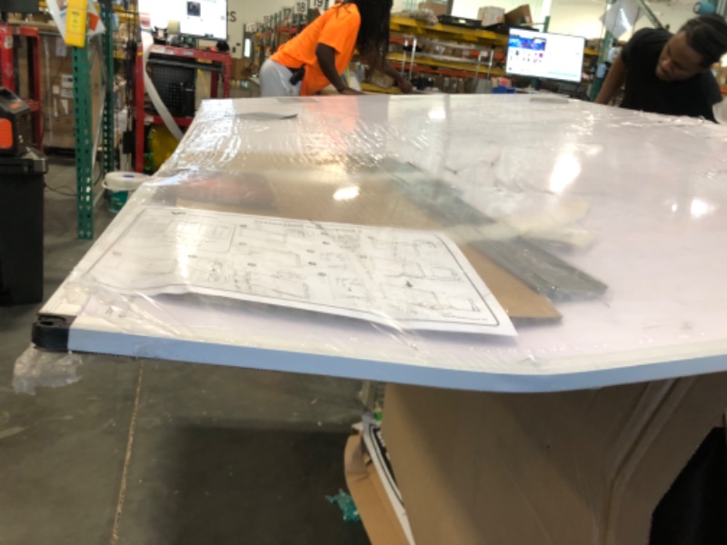 Photo 1 of ****MINOR DAMAGE ONE CORNER IS BENT OUT OF SHAPE*** VIZ-PRO Dry Erase Board/Magnetic Whiteboard, 72 x 48 Inches, Large Wall Mounted Board for School Office and Home 6' x 4'