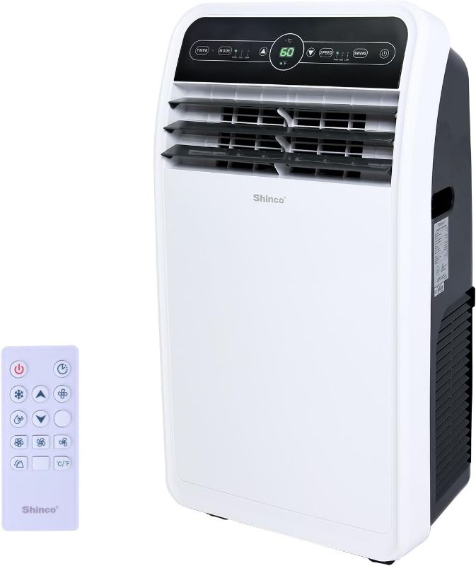 Photo 1 of ***MISSING REMOTE, MINOR DAMAGE*** Shinco 12,000 BTU Portable Air Conditioner, Portable AC Unit with Built-in Cool, Dehumidifier & Fan Modes for Room up to 400 sq.ft, with Remote Control, 24 Hour Timer, Installation Kit