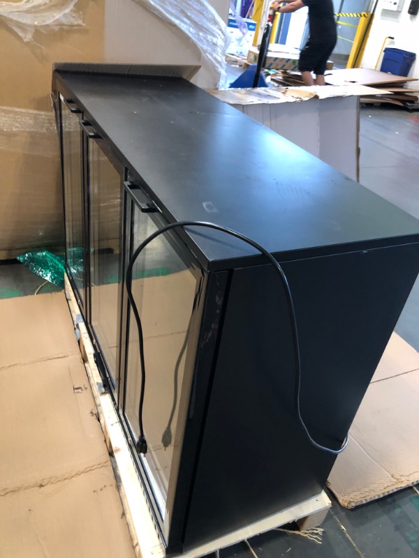 Photo 1 of ***SELLING FOR PARTS*** Bluelinecool Back Bar Cooler with 3 Glass Doors, 11.5 cu.ft Under Counter Beverage Refrigerator, Mini Fridge Cooler with LED Lighting for Soda Drinks, Beer, Wine