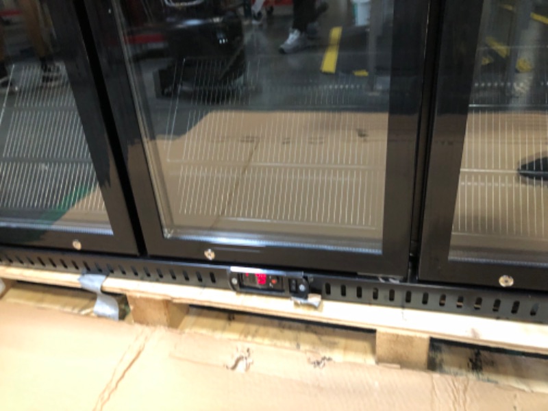 Photo 1 of ***SELLING FOR PARTS*** Bluelinecool Back Bar Cooler with 3 Glass Doors, 11.5 cu.ft Under Counter Beverage Refrigerator, Mini Fridge Cooler with LED Lighting for Soda Drinks, Beer, Wine