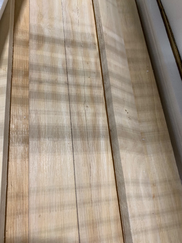 Photo 1 of ***ONE OF THE WOODEN PLANKS IS CRACKED*** LINSY Wood Queen Bed Frame with Headboard, Farmhouse Bed Frame Queen Size with High Footboard, Wood Bed Fast Assembly, Noise-Free, No Box Spring Needed - Grey