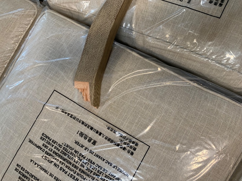 Photo 1 of ****FINAL SALE, BROKEN LEG, SELLING FOR PARTS*** HSignature Design by Ashley Clare View Coastal Outdoor Patio Eucalyptus Sofa with Cushions, Beige****FINAL SALE, BROKEN LEG, SELLING FOR PARTS*** 