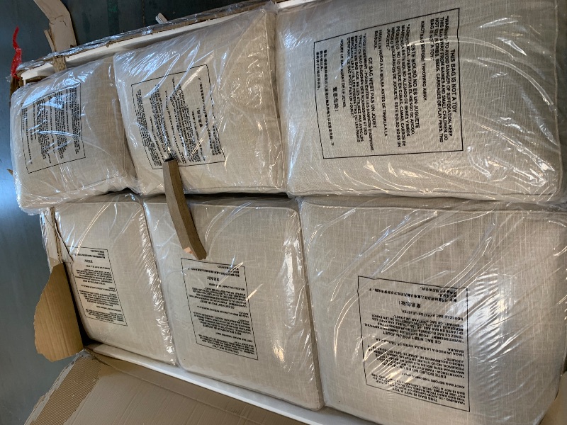 Photo 1 of ****FINAL SALE, BROKEN LEG, SELLING FOR PARTS*** HSignature Design by Ashley Clare View Coastal Outdoor Patio Eucalyptus Sofa with Cushions, Beige****FINAL SALE, BROKEN LEG, SELLING FOR PARTS*** 