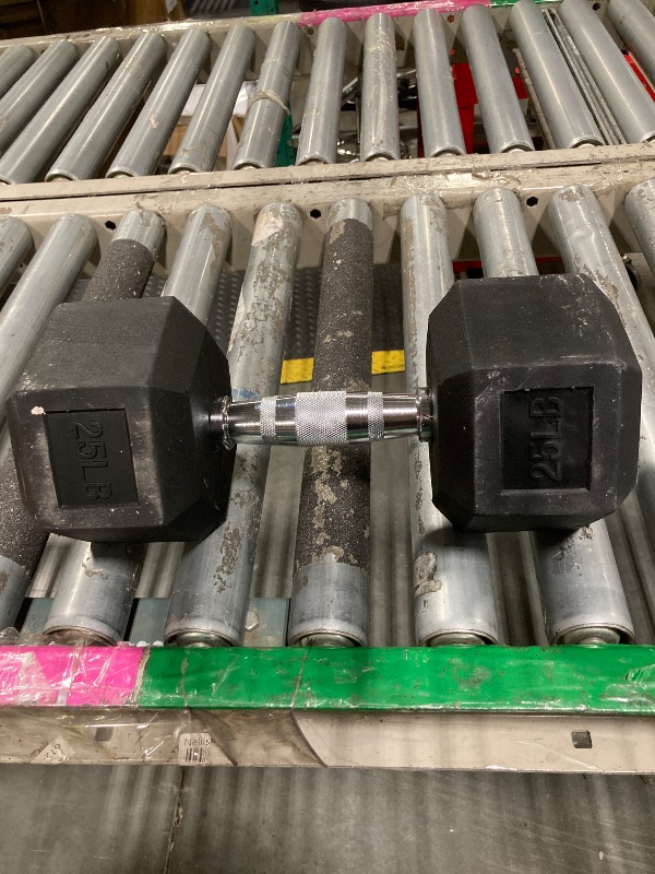 Photo 1 of *****Minor damage,****STOCK PHOTO, ITEM/ COLOR MAY VARY************** 25 lbs dumbbell