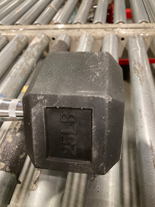 Photo 1 of *****Minor damage,****STOCK PHOTO, ITEM/ COLOR MAY VARY************** 25 lbs dumbbell