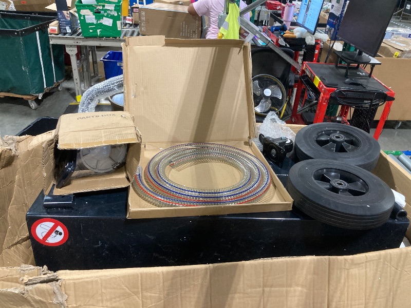 Photo 1 of *******MINOR SCRATCHES, POSSIBLY MISSING PARTS***** VEVOR Fuel Caddy, 35 Gallon, Gas Storage Tank on 4 Wheels, with Manual Transfer Pump, Gasoline Diesel Fuel Container for Cars, Lawn Mowers, ATVs, Boats, More, Black