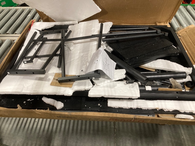 Photo 1 of *****MINOR SCRATCHES, POSSIBLY MISSING PARTS***** VECELO Kitchen Table and Chairs for 4, Dining Room Set with Chairs/Stools, Heavy-Duty Metal Frame with Wooden Tabletop for Small Spaces, Easy Assembly, Classic Black