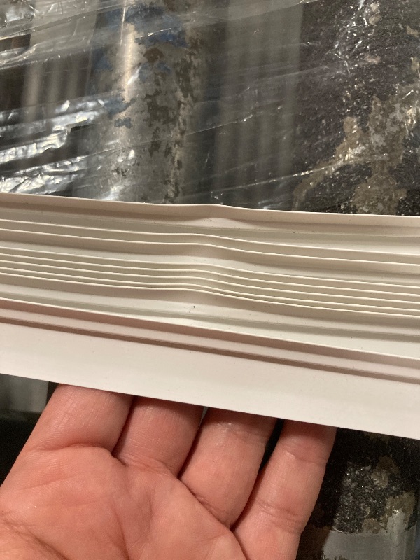 Photo 1 of *****MISSING ONE, ONE IS USED, BENT IN THE MIDDLE***** Maasechs 10 Pack 72" Vinyl Snap in Window Glazing Bead Resistant Window Frame Seal Snap in Glazing Bead Vinyl Spline (White)