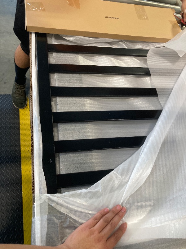 Photo 1 of ****MINOR DENT*** Dream On Me Synergy 5-in-1 Convertible Full-Size Baby Crib with Toddler, Day & Full Bed Conversion in Black, GreenGuard Gold & JPMA, 3 Mattress Heights, Sustainable Pinewood