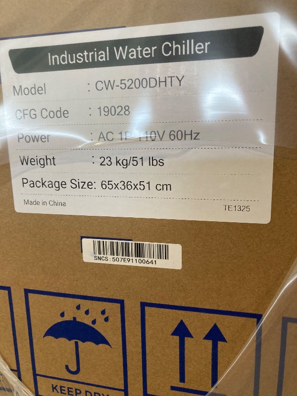 Photo 1 of ***FACTORY SEALED***Cloudray Water Chiller CW-5200 6L for CO2 Laser Engraver & Cutting, Cold Plunge Chiller, Laser Chiller, Industrial Water Cooler