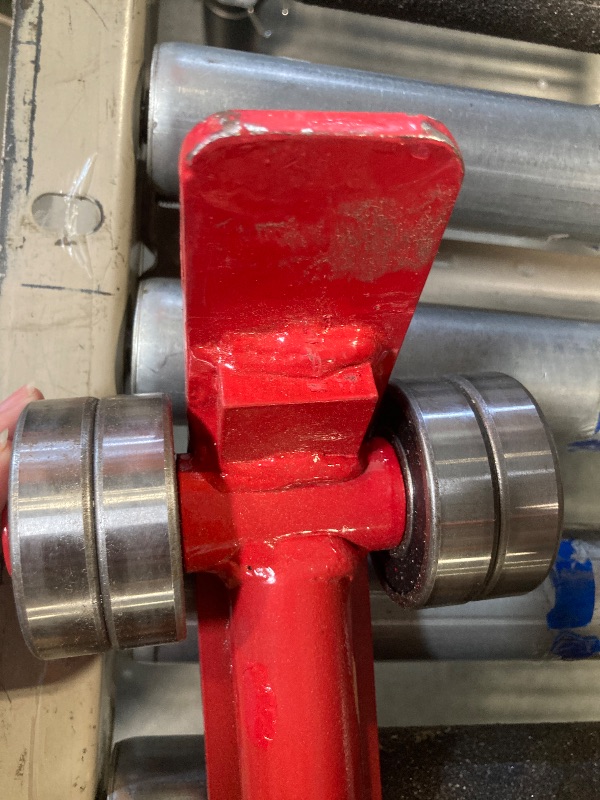 Photo 1 of ***MINOR DAMAGE, CHIPPED PAINT**** 5 T Prylever Bar 11000 LBS Capacity, 6 ft Length Heavy Duty Steel Handle Pry Lever Bar with Wheels, Suitable for Heavy Duty Equipment Handling