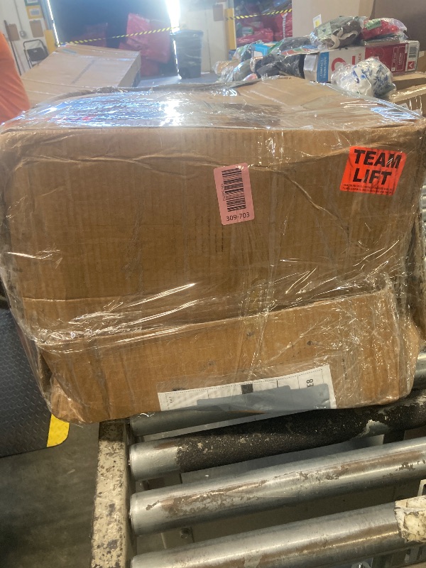 Photo 1 of ****MINOR USAGE*** VEVOR Hydraulic Lift Table Cart, 330lbs Load Capacity 50 Inch Lifting Height, Manual Single Scissor Lift Table with Non-Slip Pad and 4 Wheels, Hydraulic Scissor Cart for Material Handling, Orange