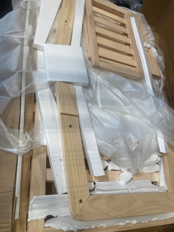 Photo 1 of ****POSSIBLY MISSING PARTS*** Dream On Me Fisher-Price Iris 4-in-1 Convertible Full-Size Baby Crib in Vintage White Oak, GreenGuard Gold & JPMA, Sustainable Pinewood, Converts to Day & Toddler Bed with Guard Rails & Kids Sofa