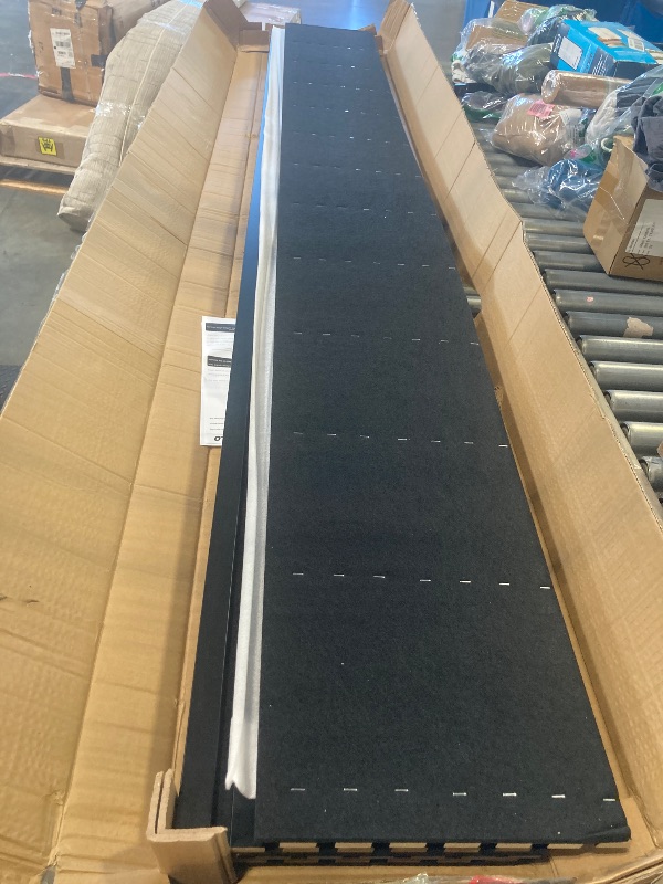 Photo 1 of ****MINOR BENT IN THE MIDDLE*** RITOLLO 4-Piece Wood Slat Panels for Wall 94.5"×11" Acoustic Panels for Interior Wall Decor 3D Fluted Sound Absorbing Panel - Mattle Black