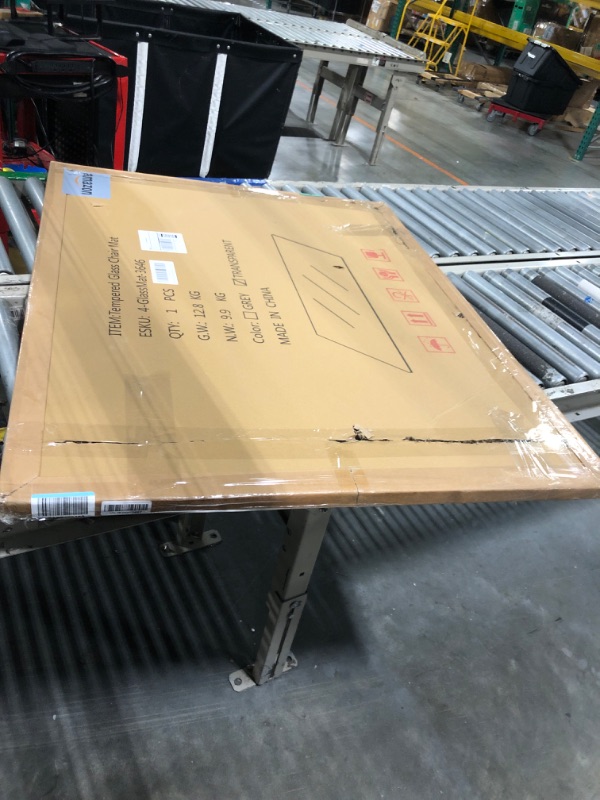 Photo 1 of ****FACTORY SEALED**** Easly 36" x 46" Chair Mat for Carpet - Office Chair Mat - Tempered Glass Floor Mat for Home/Office/Carpet Clear Computer Floor Mat - with 4 Anti-Slip Pads