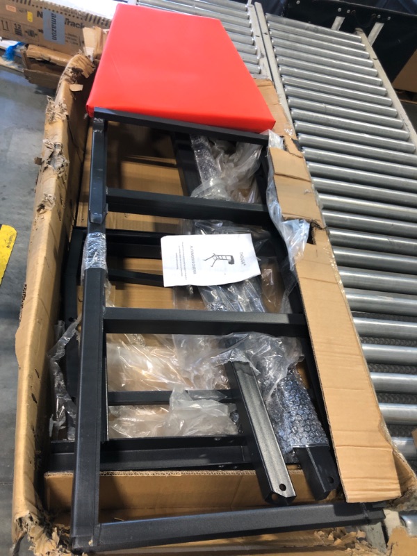 Photo 1 of ****MISSING PARTS (WHEELS, HARDWARE & OTHER), MINOR SCRATCHES***** THDUGG Large Topside Creeper 48"-76" Height Range, 400 LBS Capacity Automotive Creeper Top Side Creeper Foldable Car Creeper with 4 Caster Wheels and Padded Deck for Auto Repair Maintenanc